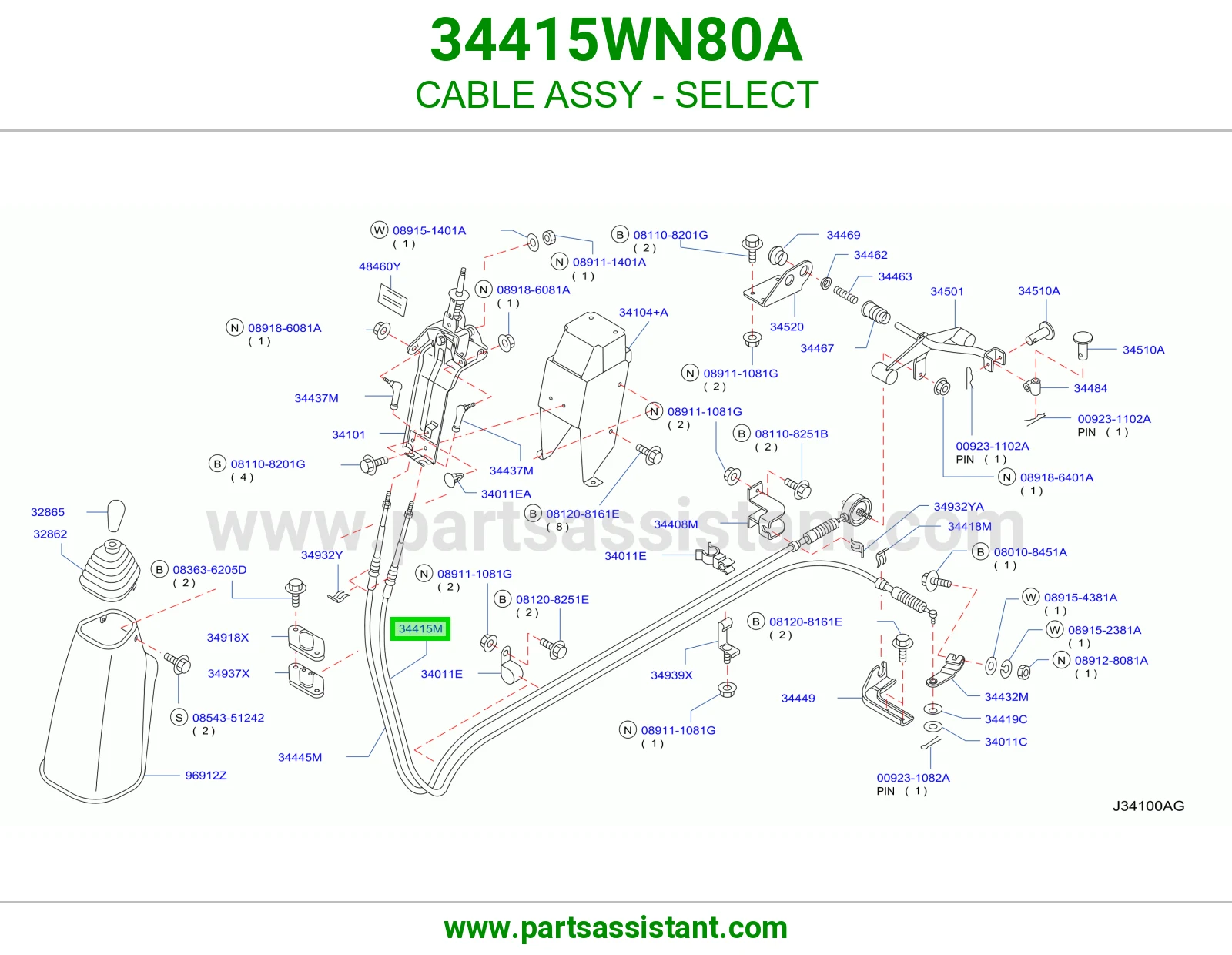 سلك اختيار كامل 34415WN80A