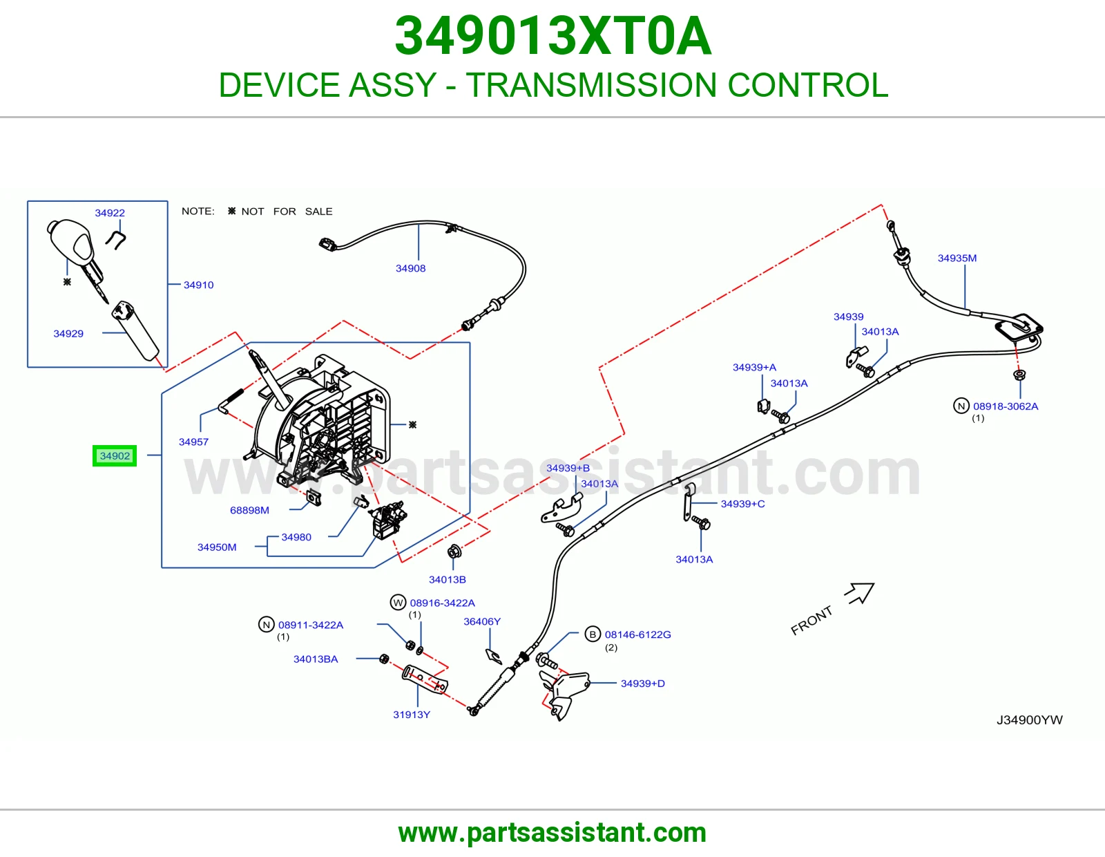 DEVICE ASSY - TRANSMISSION CONTROL 349013XT0A