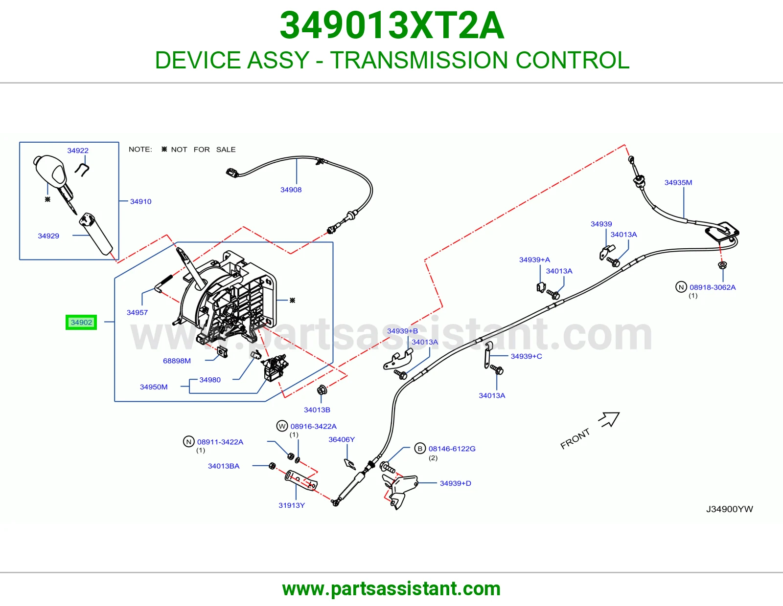 DEVICE ASSY - TRANSMISSION CONTROL 349013XT2A