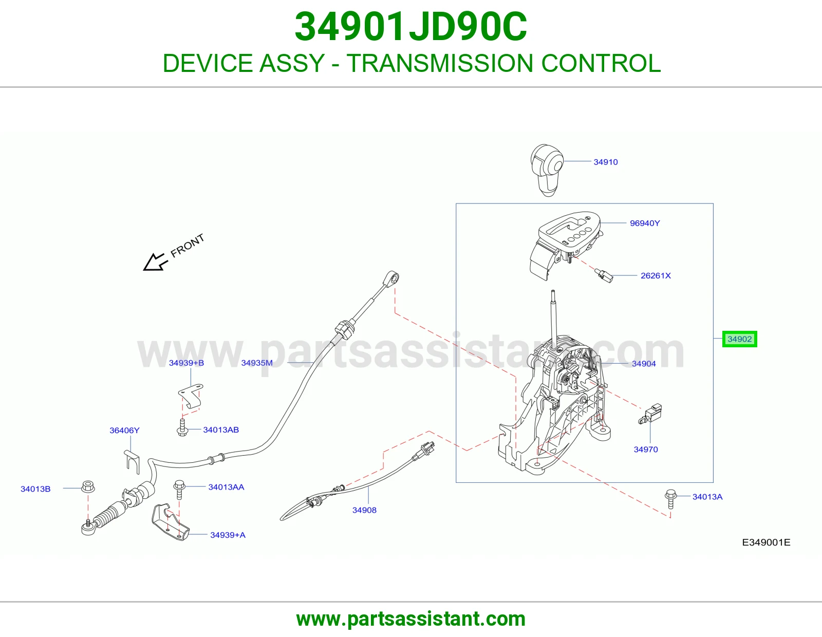 جهاز تحكم قير كامل 34901JD90C