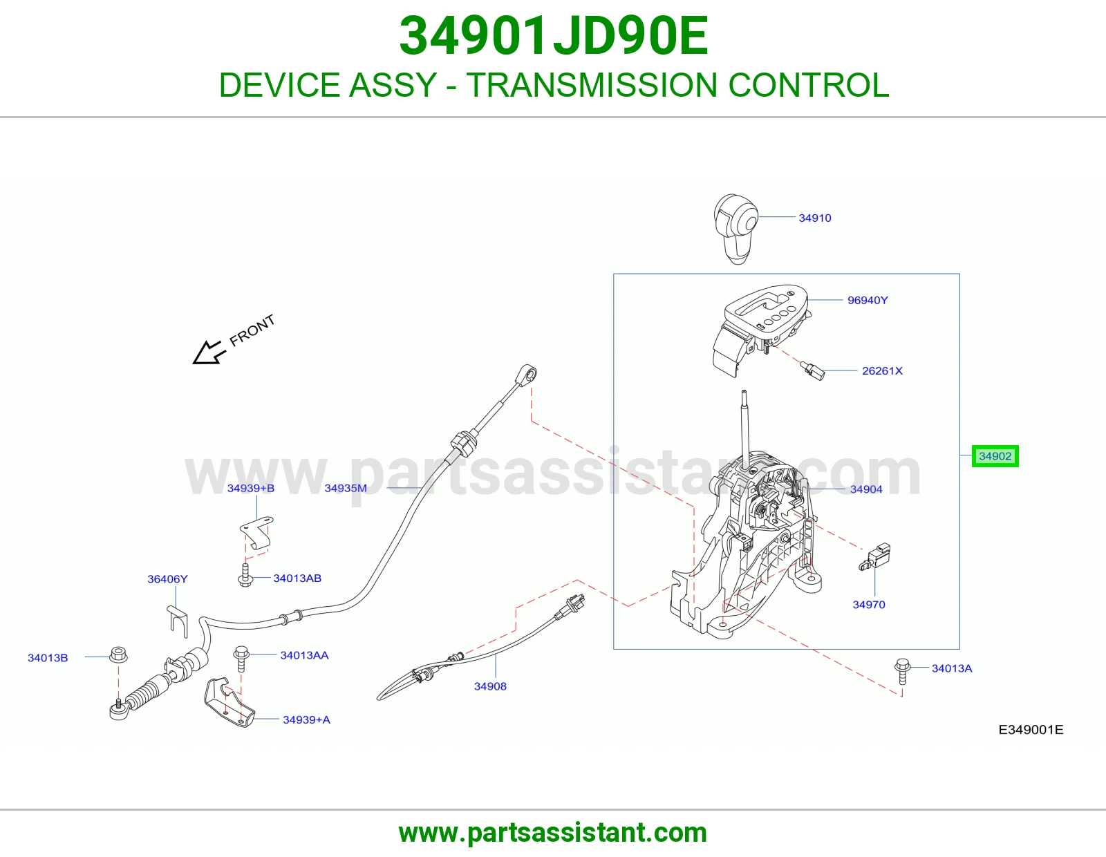 جهاز تحكم قير كامل 34901JD90E