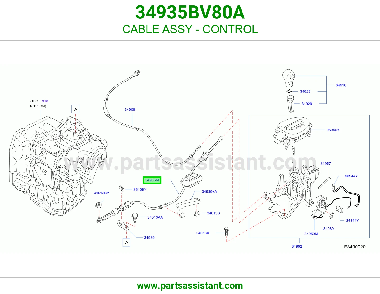 سلك تحكم كامل 34935BV80A