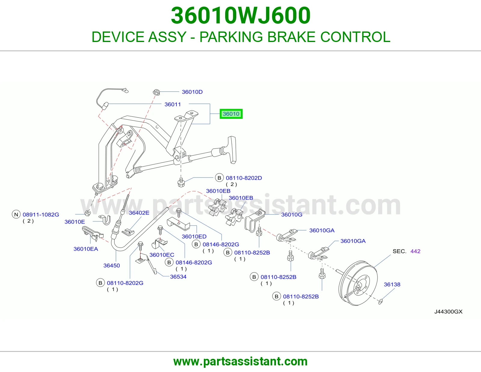 جهاز تحكم جلنط كامل 36010WJ600