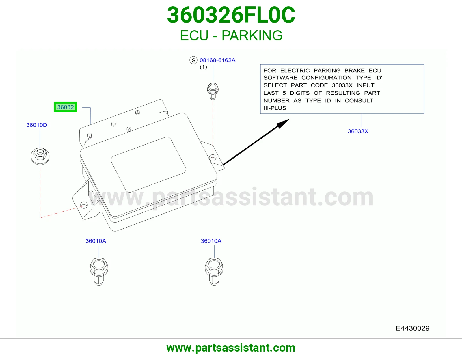 كمبيوتر (ECU) باركنق 360326FL0C