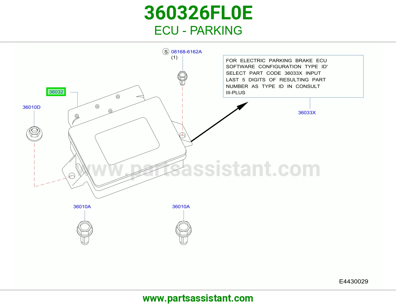 كمبيوتر (ECU) باركنق 360326FL0E