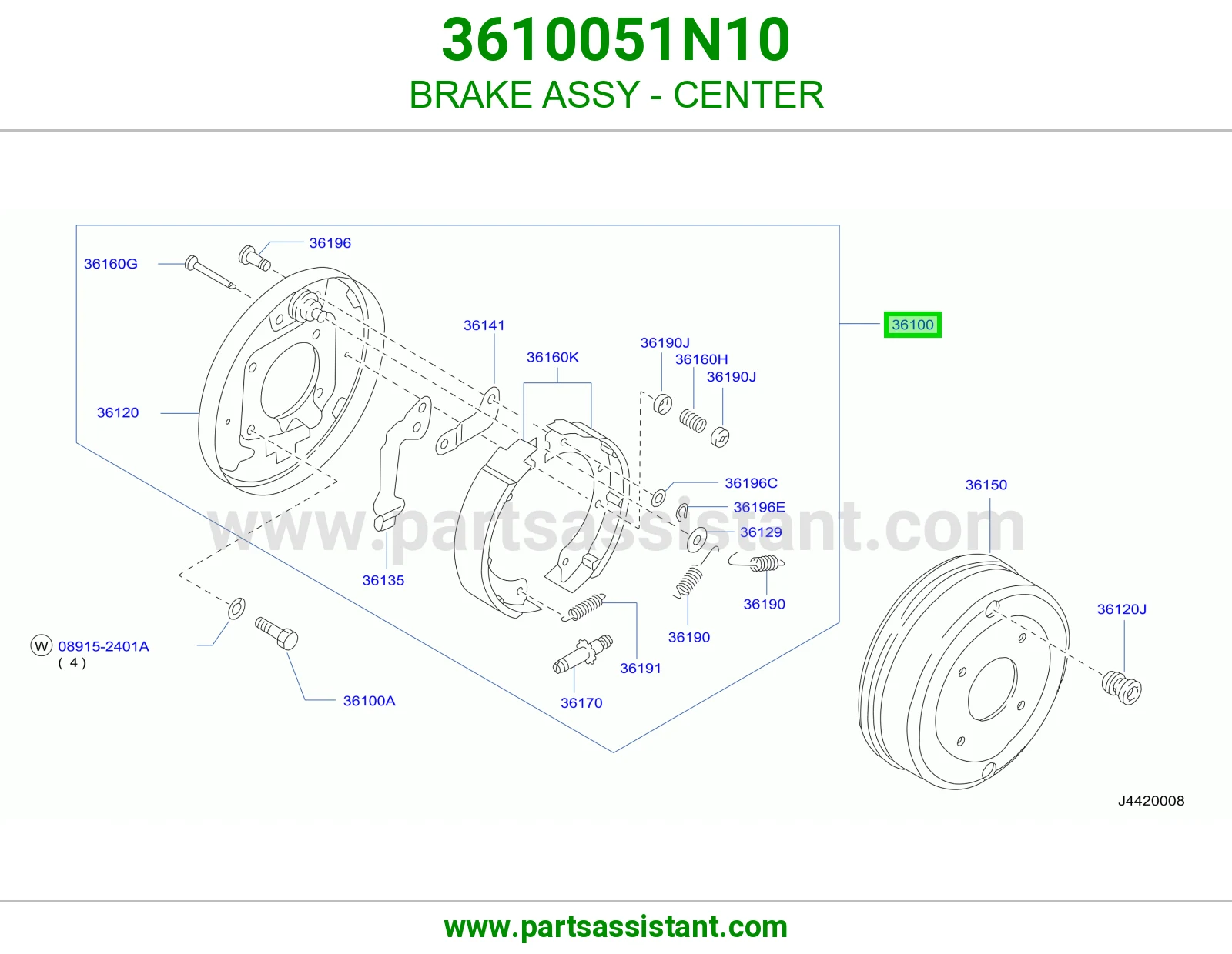 فرامل وسط كاملة 3610051N10