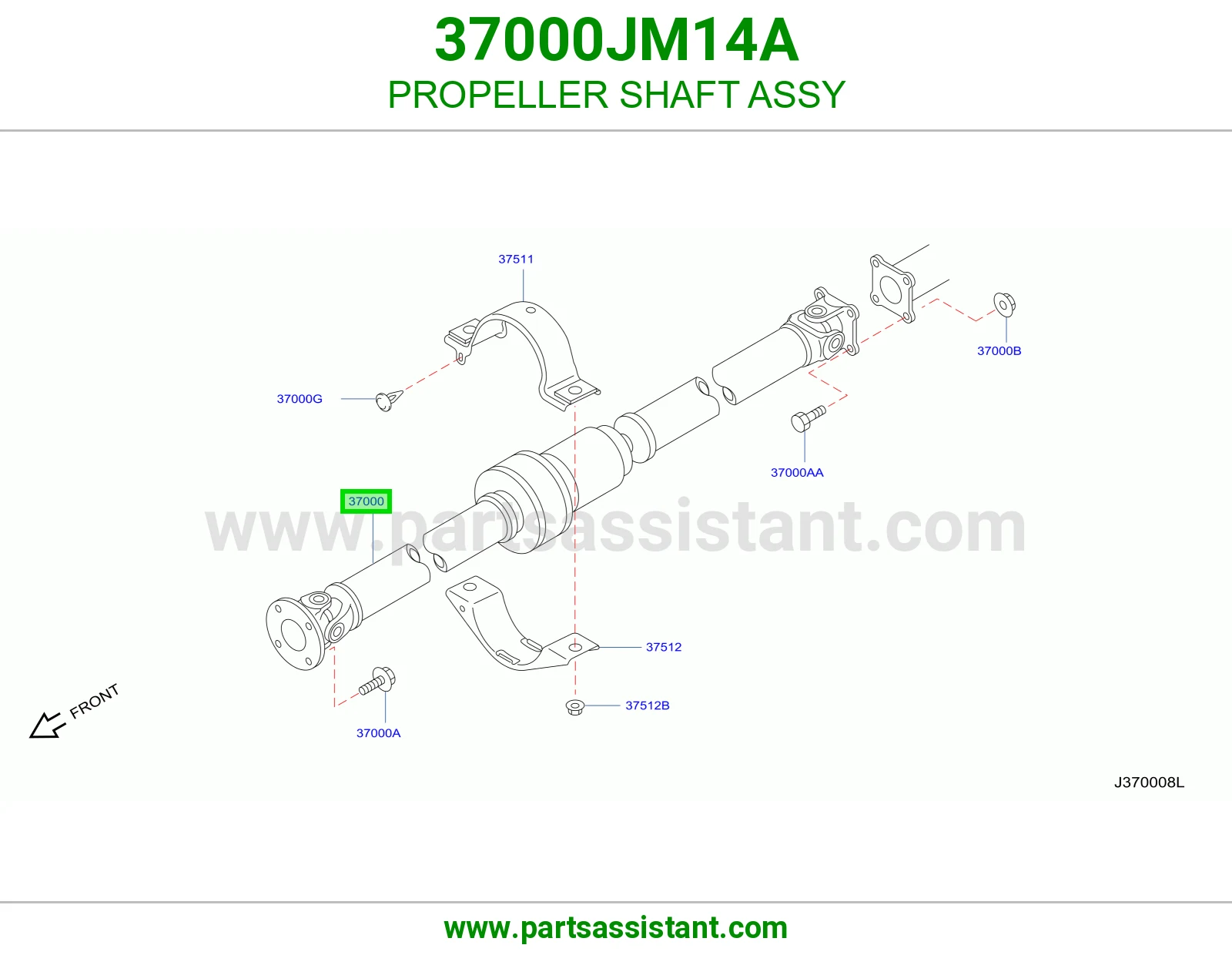 عمود كردان 37000JM14A
