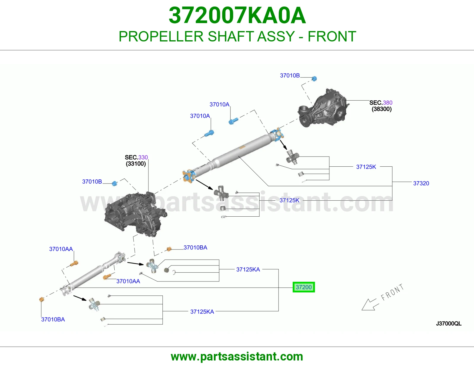 عمود دبل امامي 372007KA0A