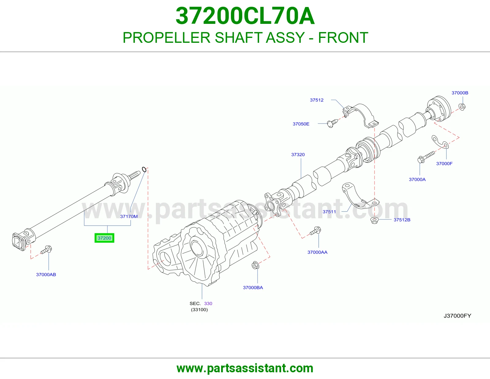 عمود دبل امامي 37200CL70A