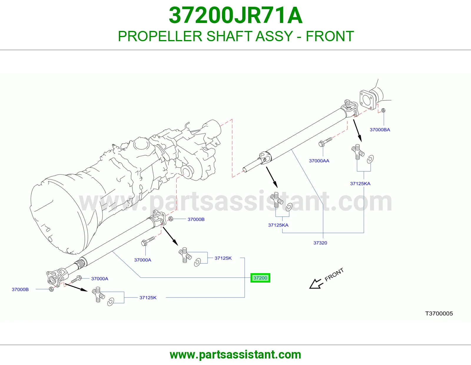 عمود دبل امامي 37200JR71A