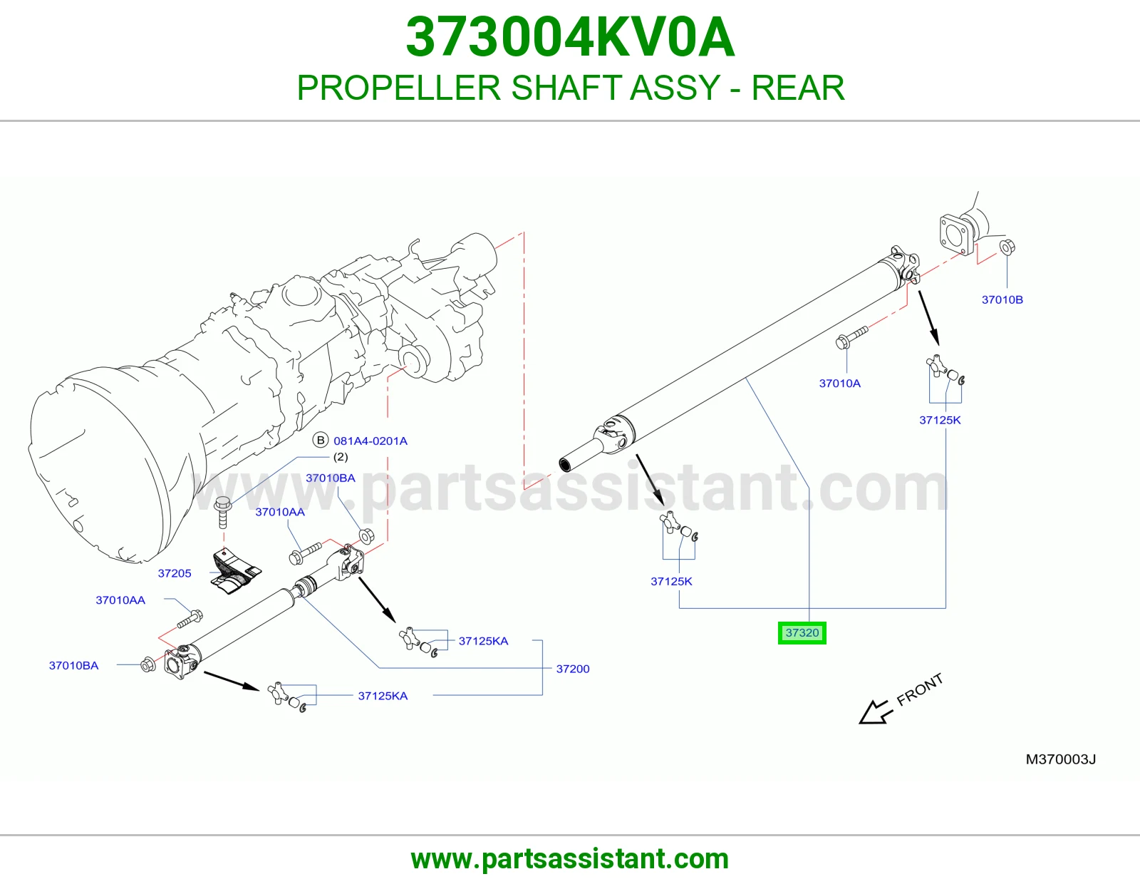 عمود كردان خلفي 373004KV0A