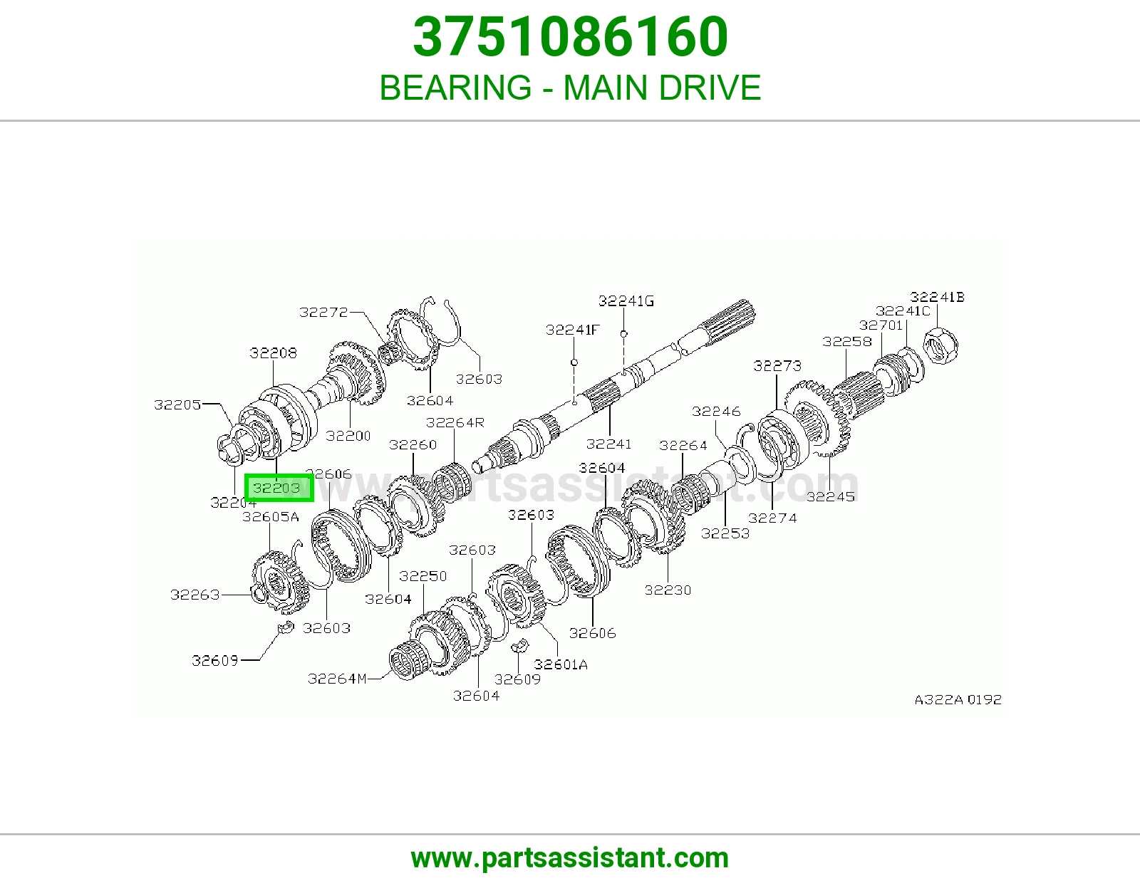 BEARING - MAIN DRIVE 3751086160