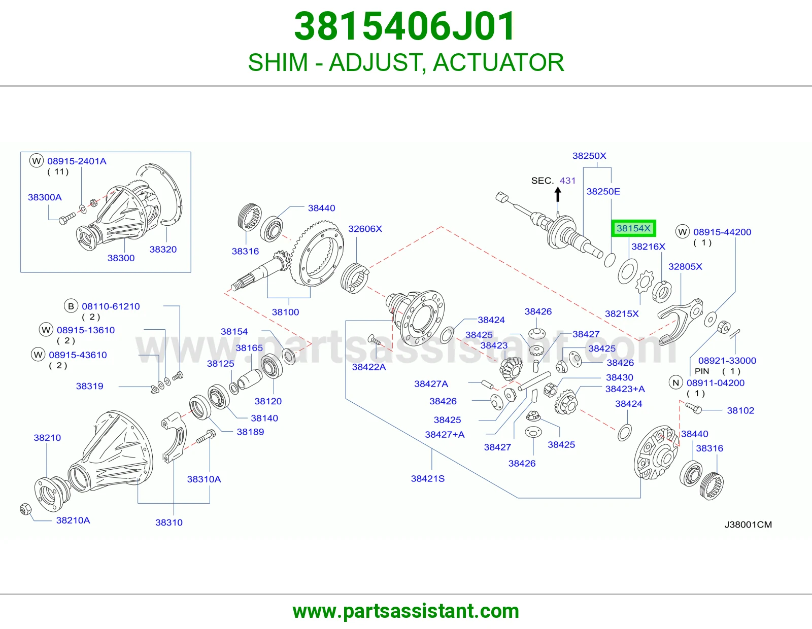 شريحة ضبط تمتيك 3815406J01