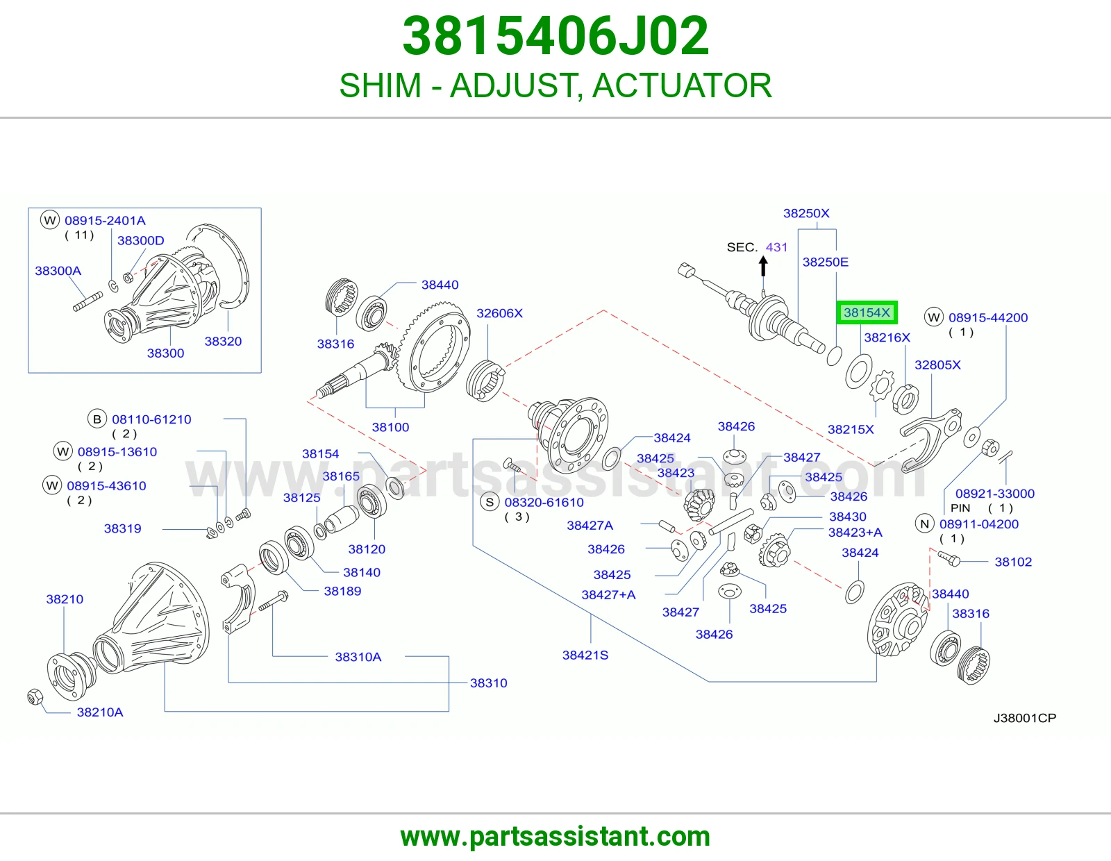 شريحة ضبط تمتيك 3815406J02