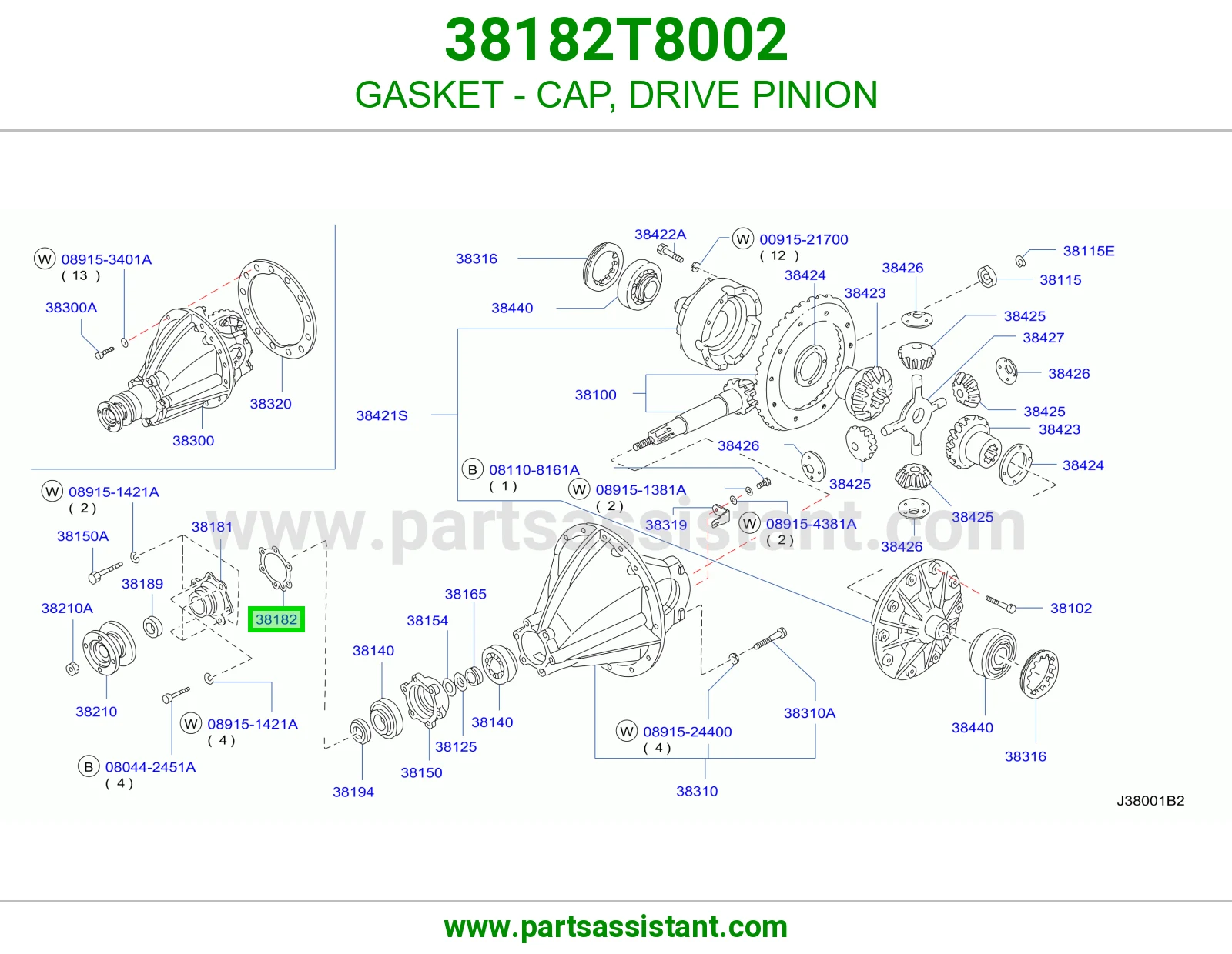 وجه غطاء بنيون دفرنس 38182T8002