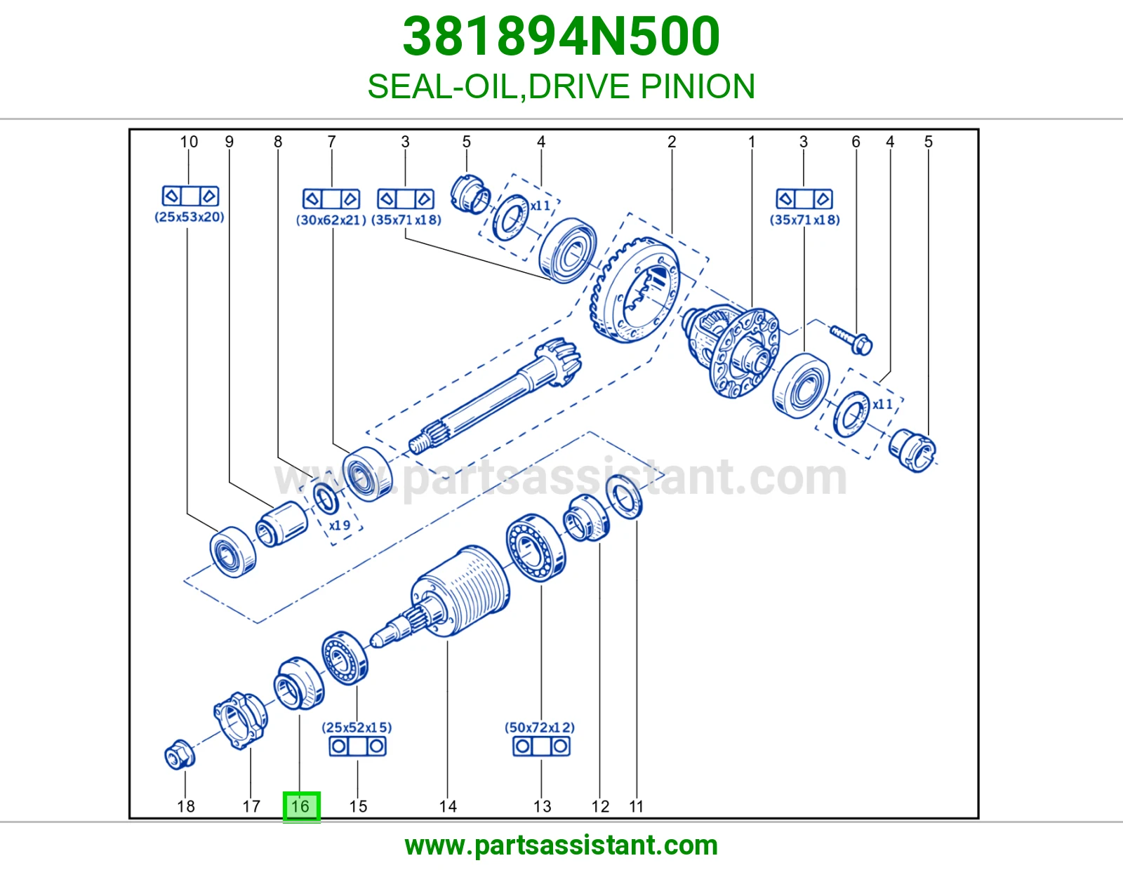 جلدة زيت بنيون دفرنس 381894N500