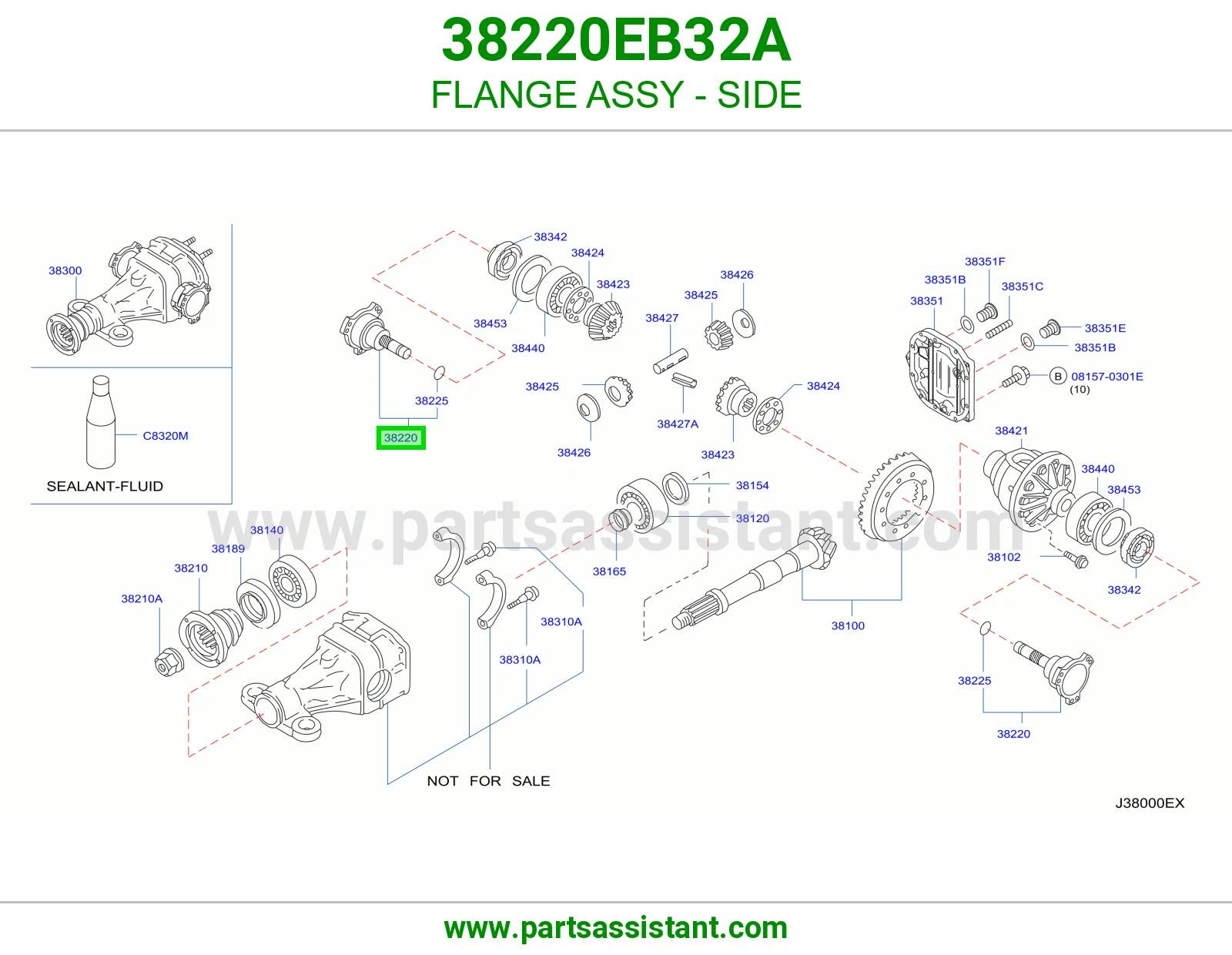 FLANGE ASSY - SIDE 38220EB32A