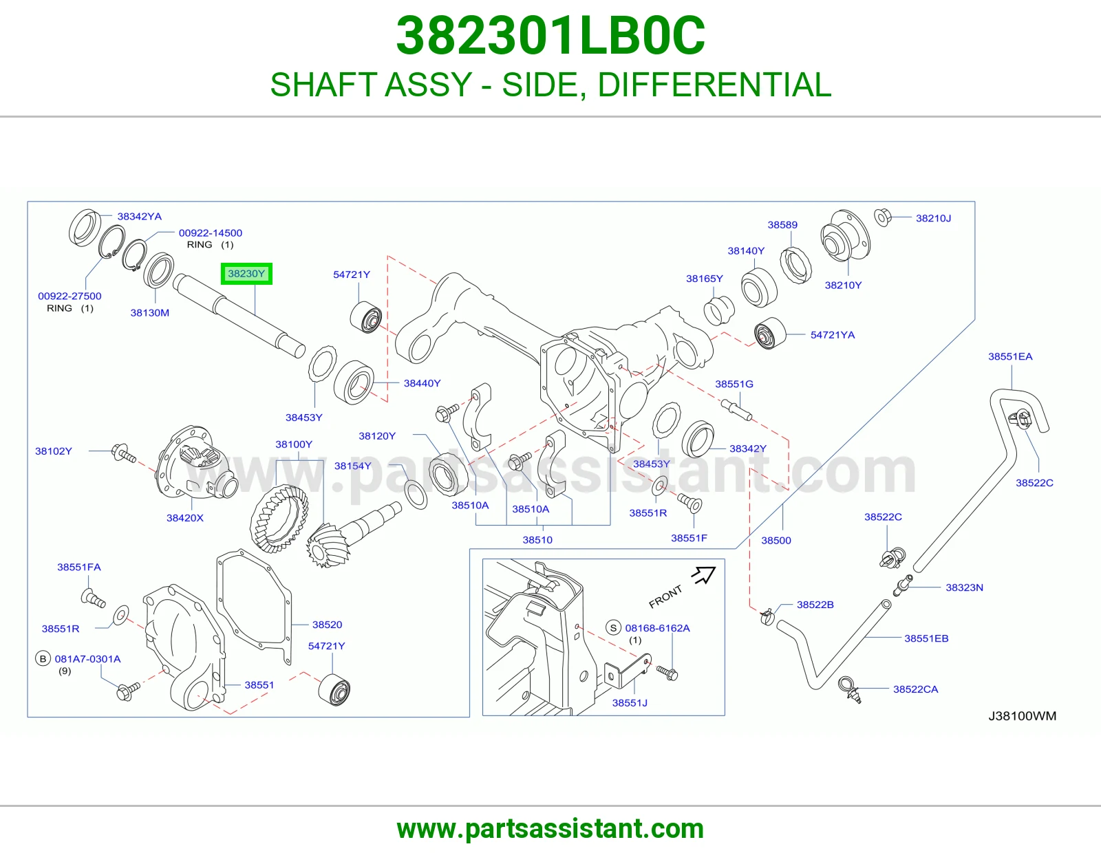 عمود جانبي دفرنس كامل 382301LB0C