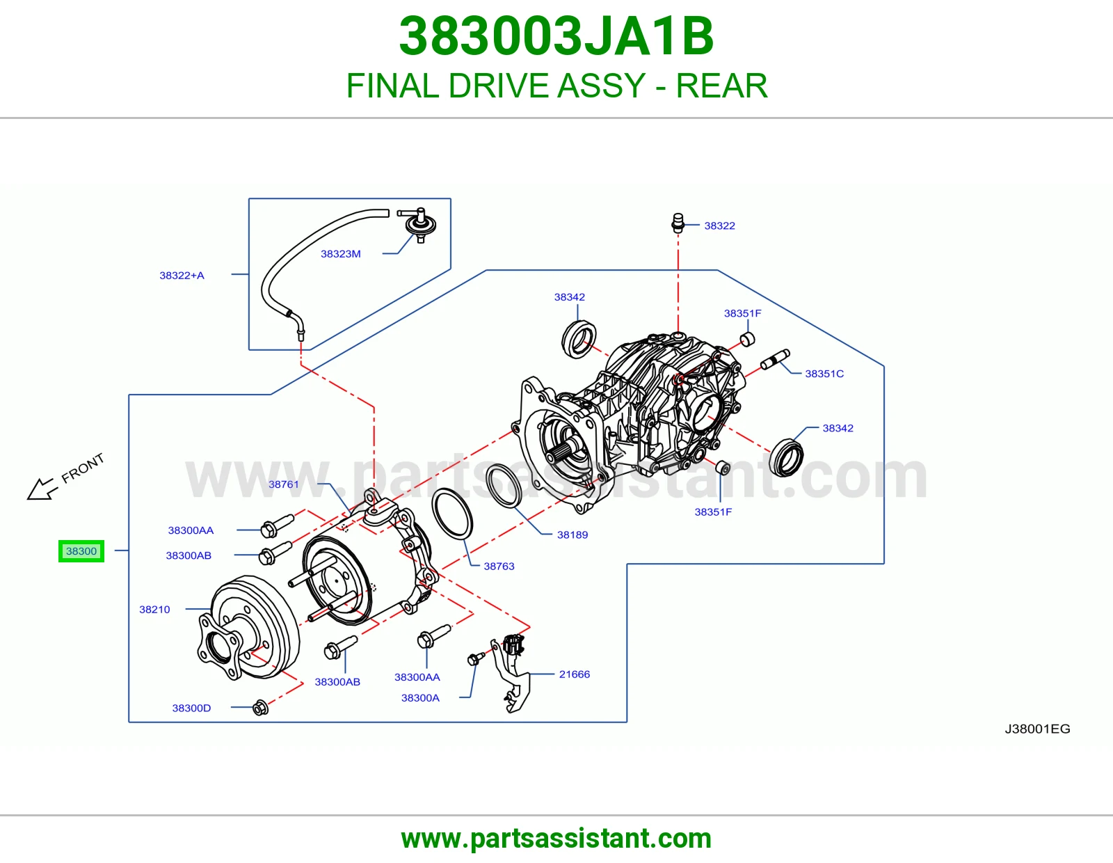 كارونه خلفيه 383003JA1B