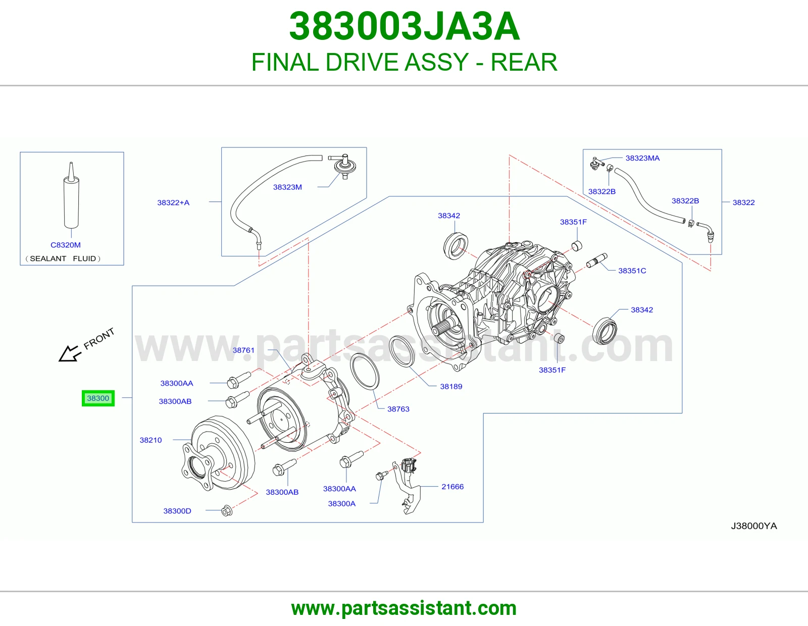 كارونه خلفيه 383003JA3A