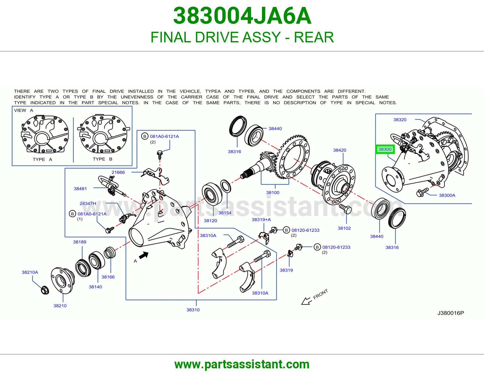 كارونه خلفيه 383004JA6A