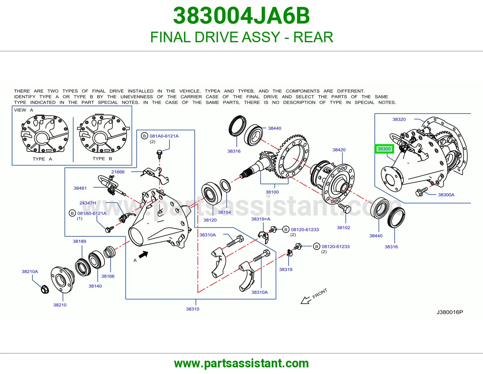 كارونه خلفيه 383004JA6B