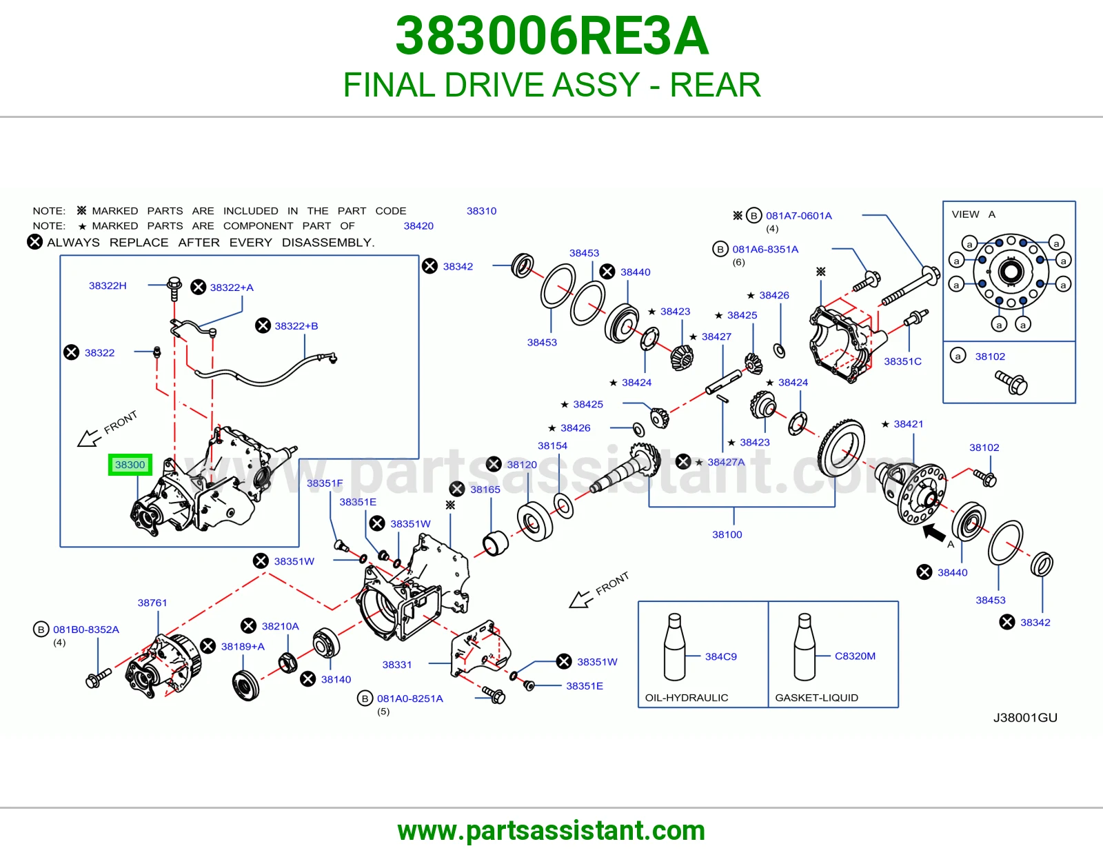 كارونه خلفيه 383006RE3A