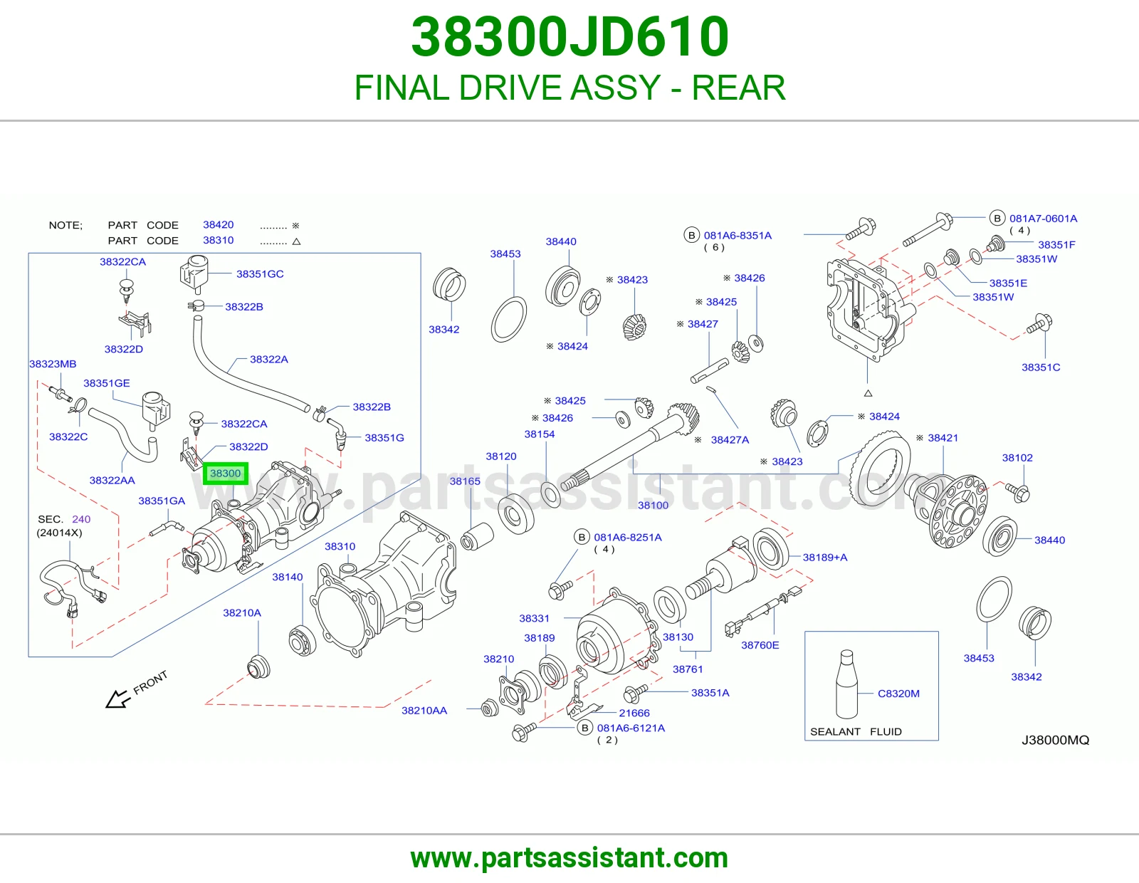 كارونه خلفيه 38300JD610