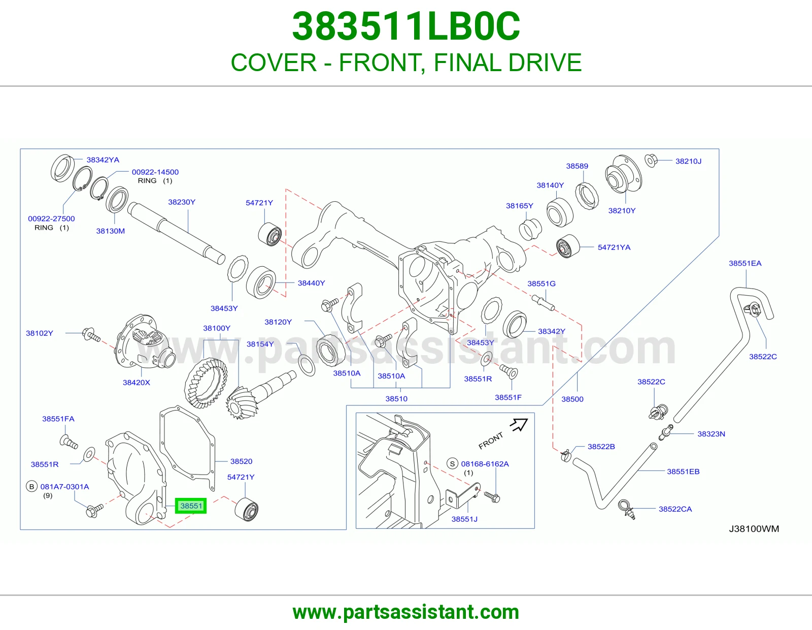 غطاء أمامي دفرنس 383511LB0C