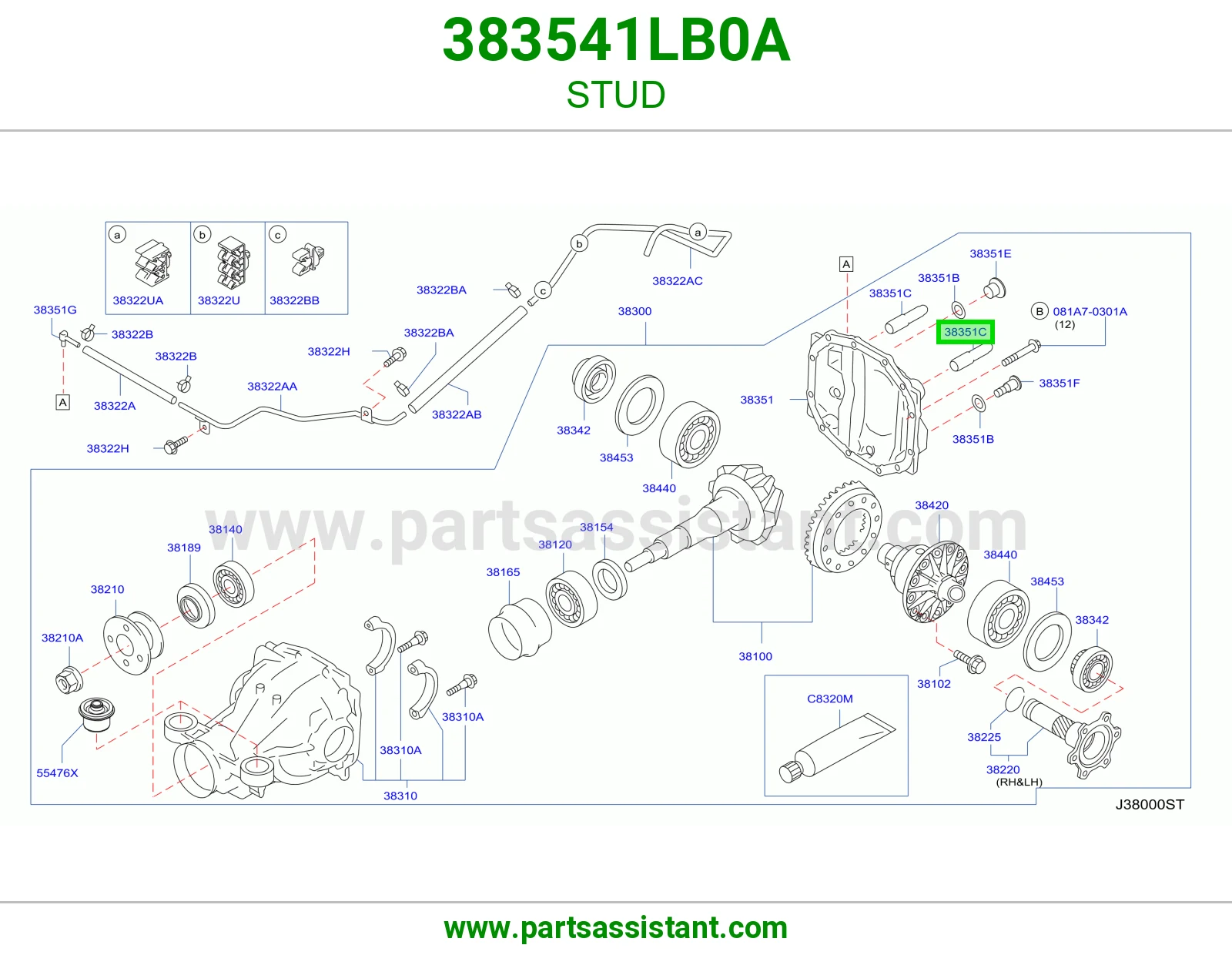 مسمار ستد 383541LB0A