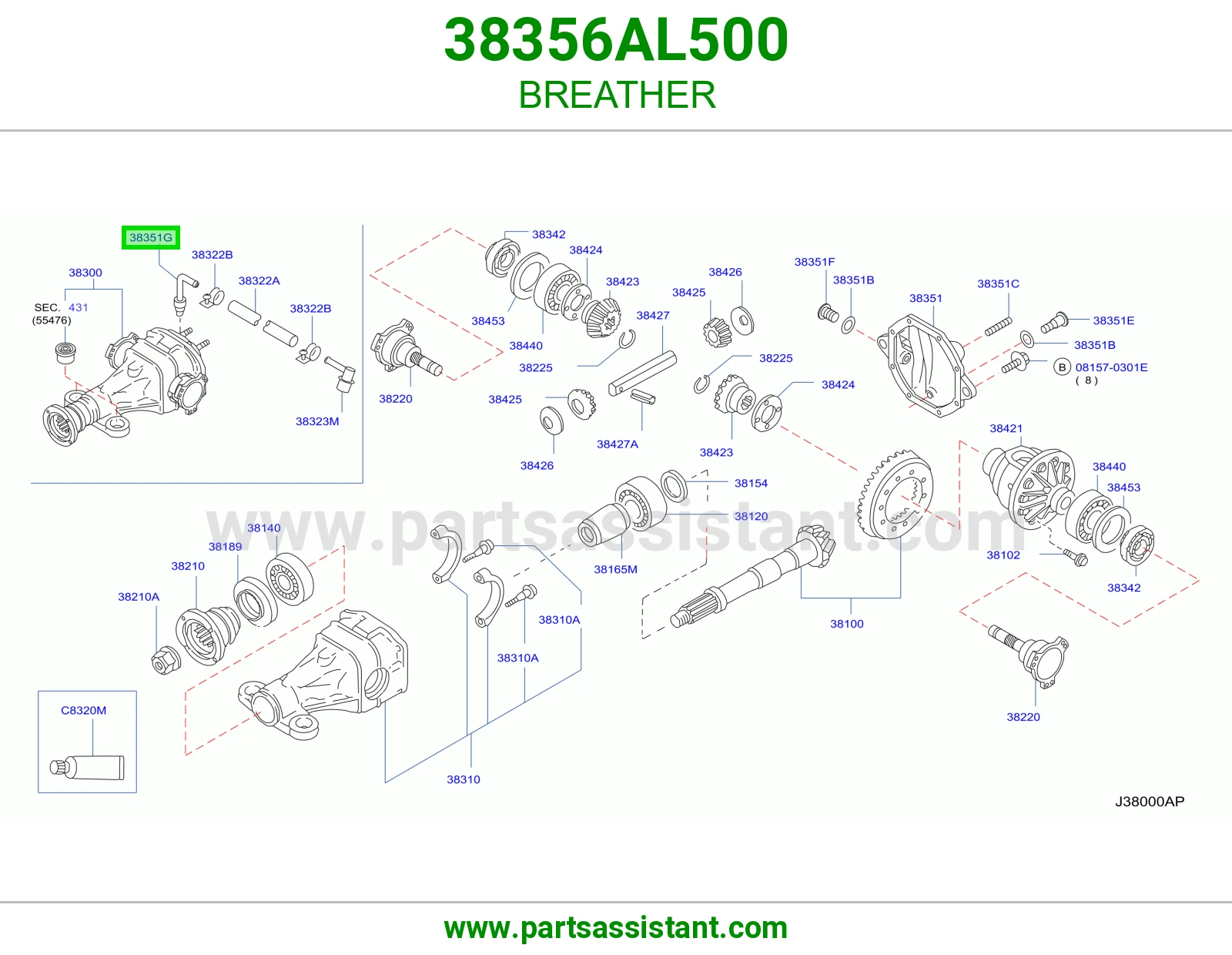 فتحة تنفيس 38356AL500