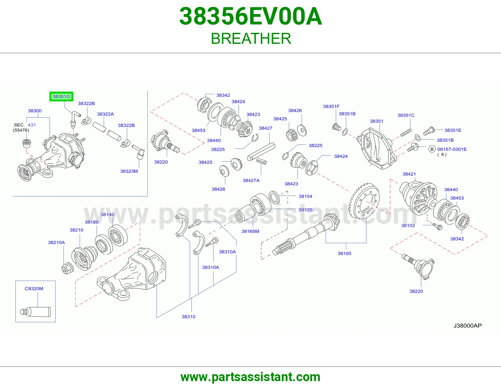 فتحة تنفيس 38356EV00A