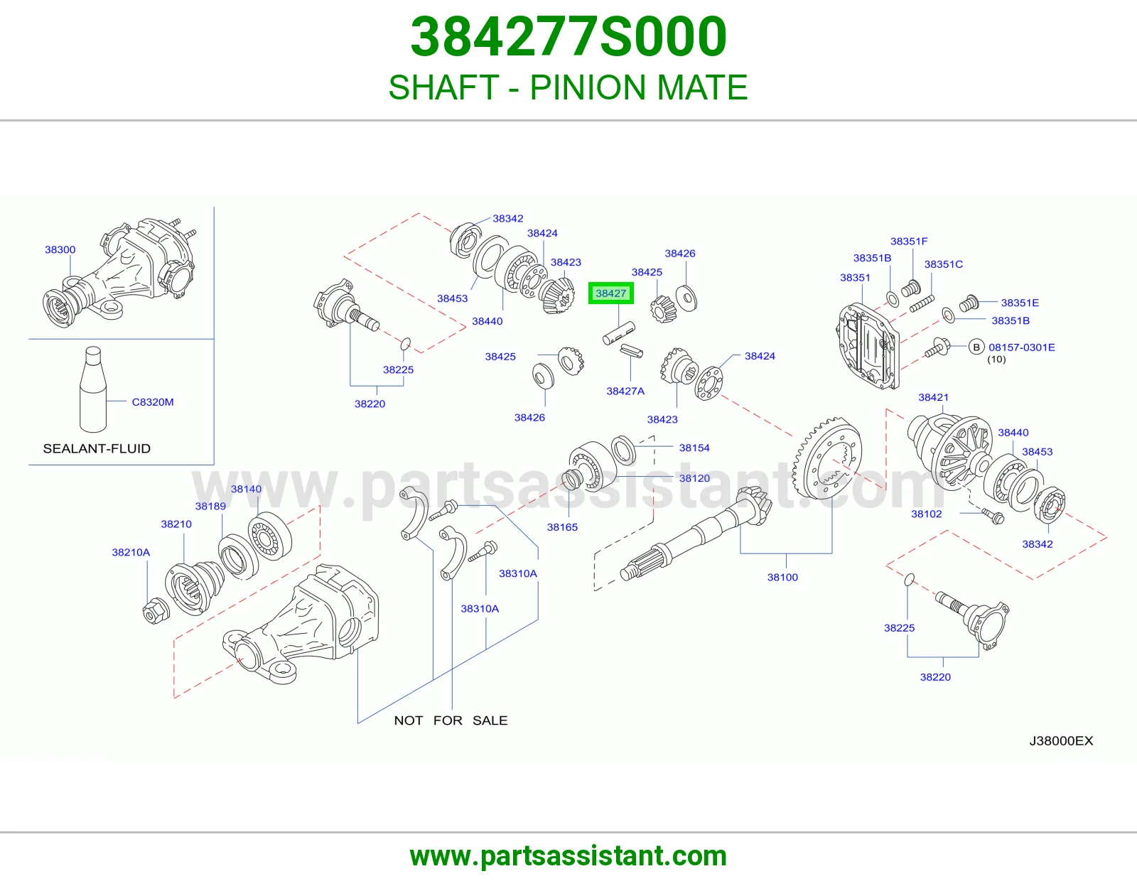 عمود ترس بنيون دفرنس 384277S000