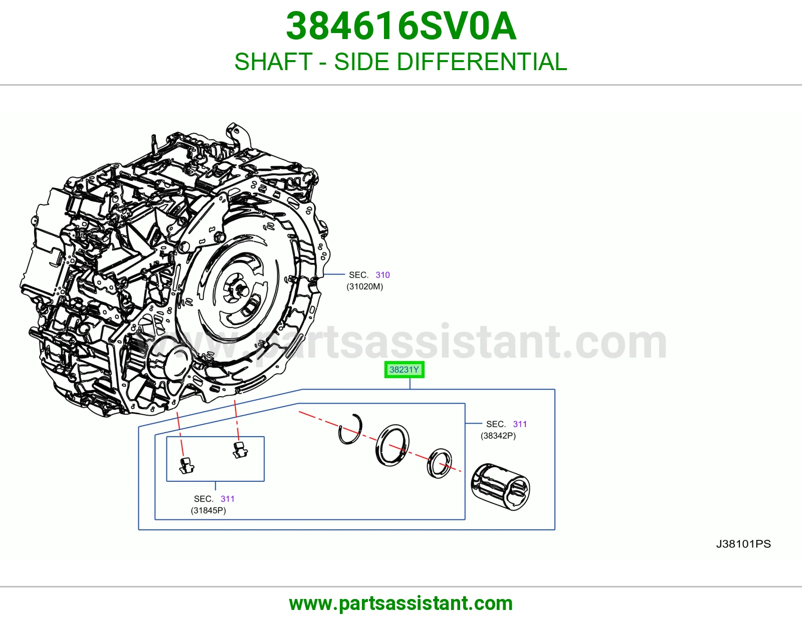 عمود دفرنس جانبي 384616SV0A