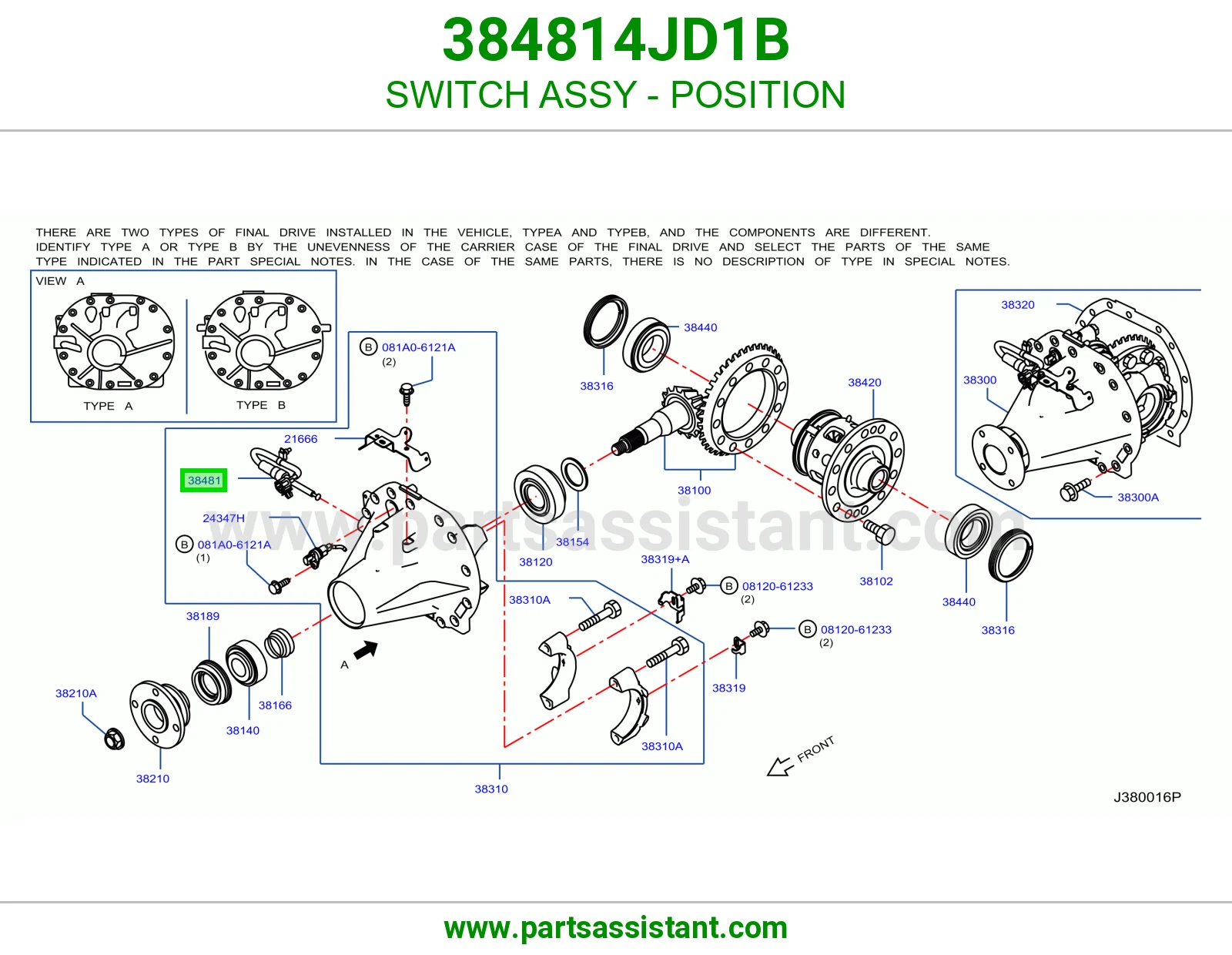سويتش موضع كامل 384814JD1B
