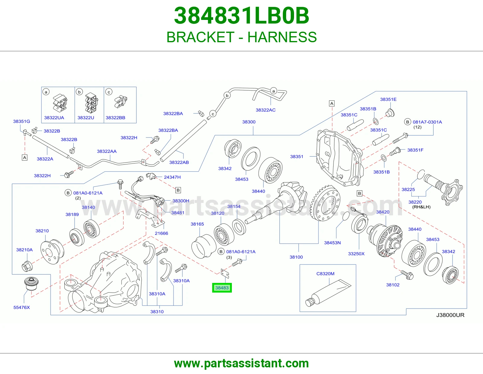 قاعدة ضفيرة 384831LB0B