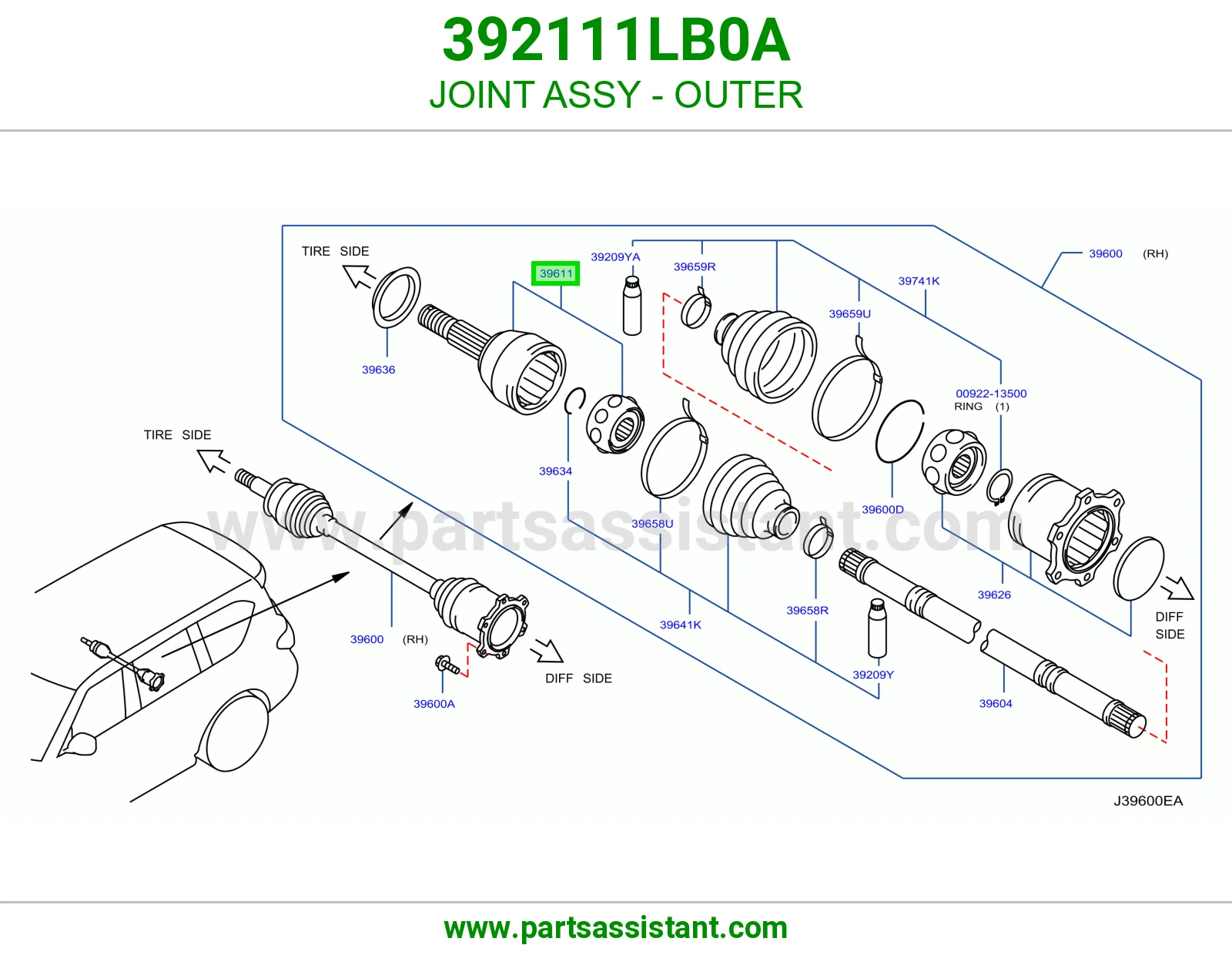 صليب خارجي كامل 392111LB0A
