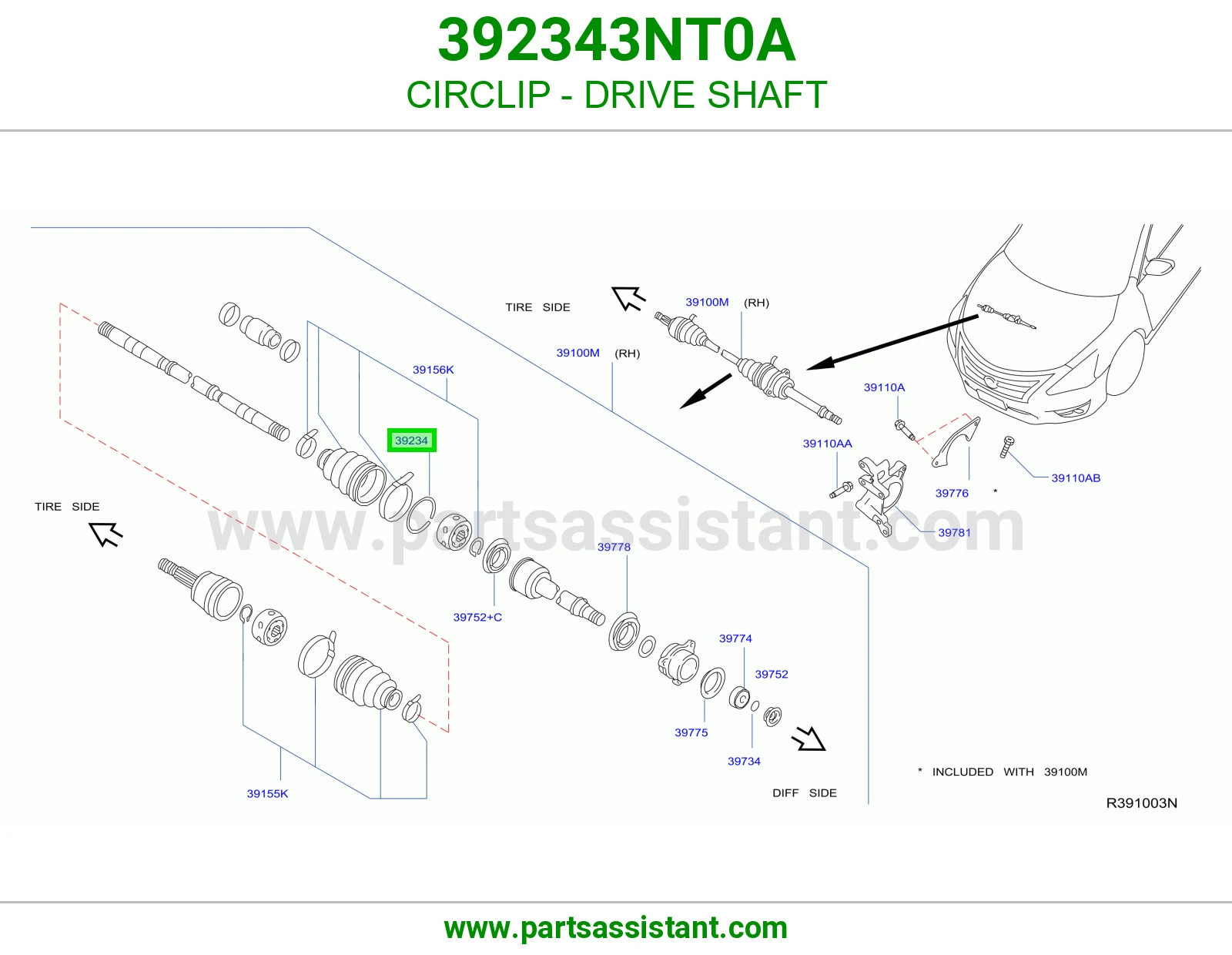 خاتم عكس دوران 392343NT0A