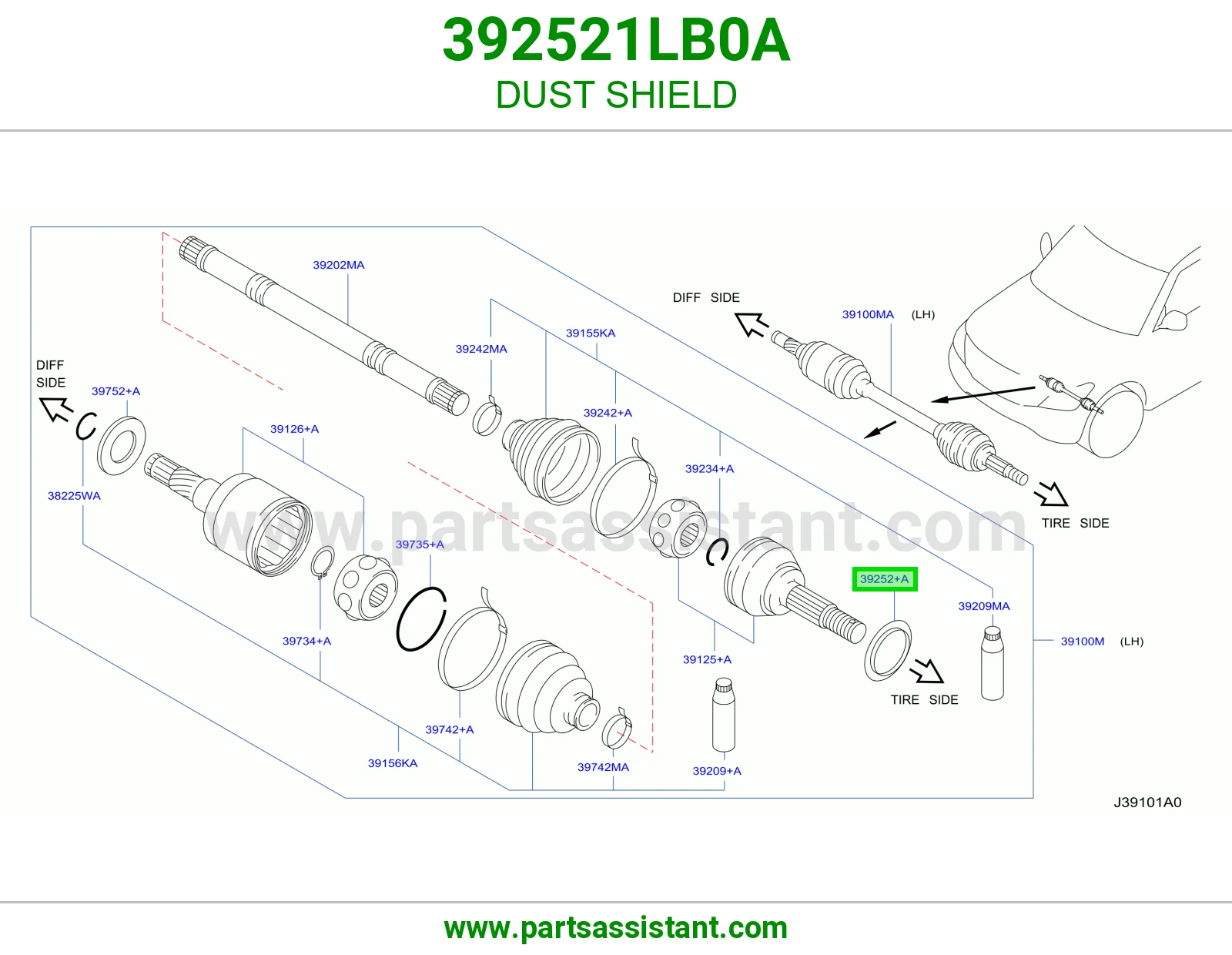 غطا غبار 392521LB0A