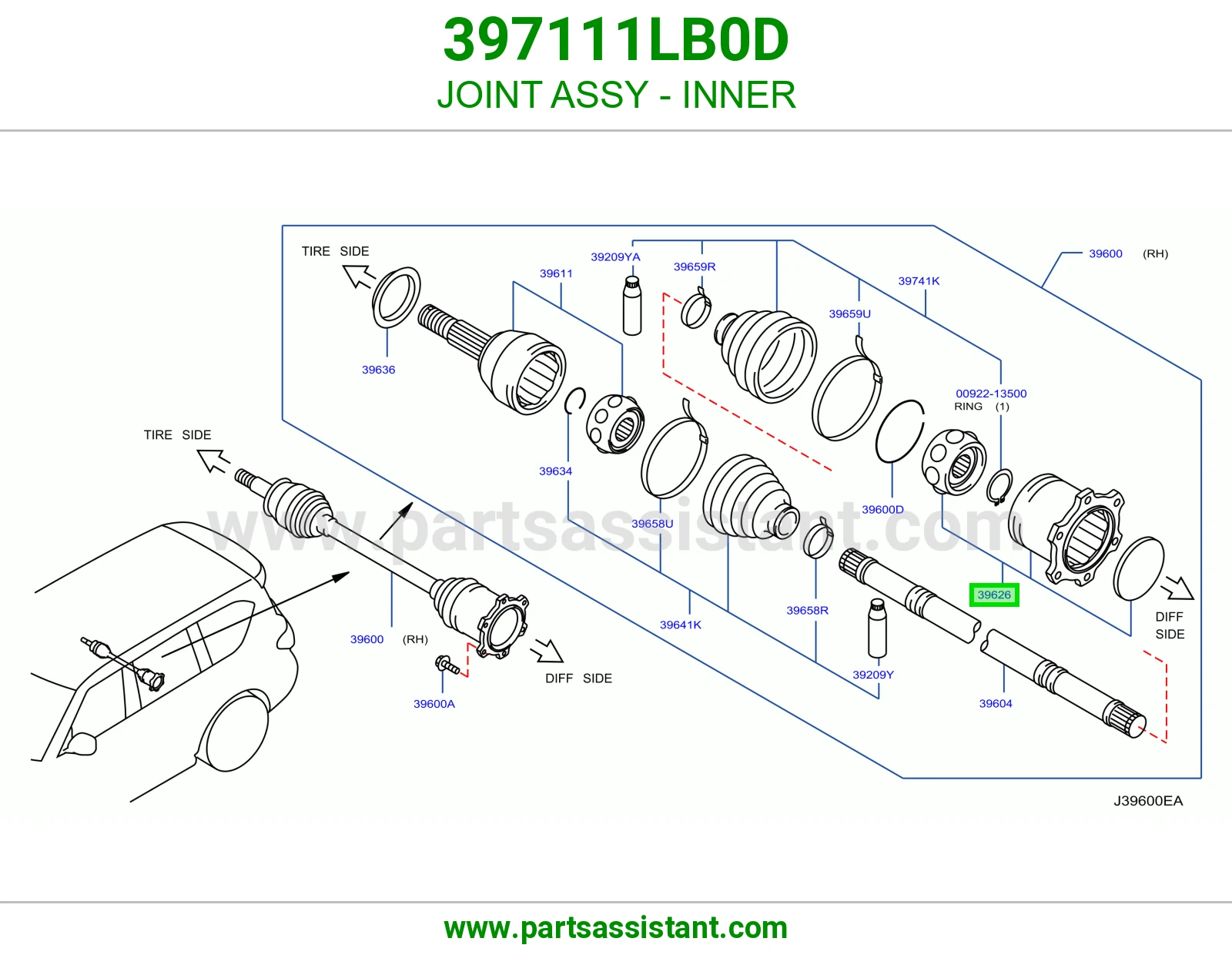 صليب داخلي كامل 397111LB0D