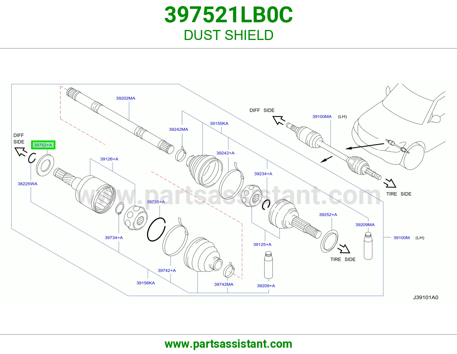 غطا غبار 397521LB0C