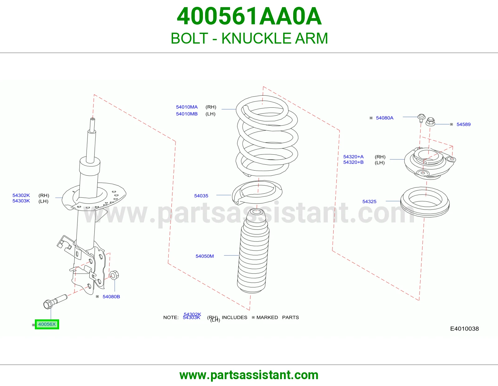 مسمار ذراع كنكل 400561AA0A