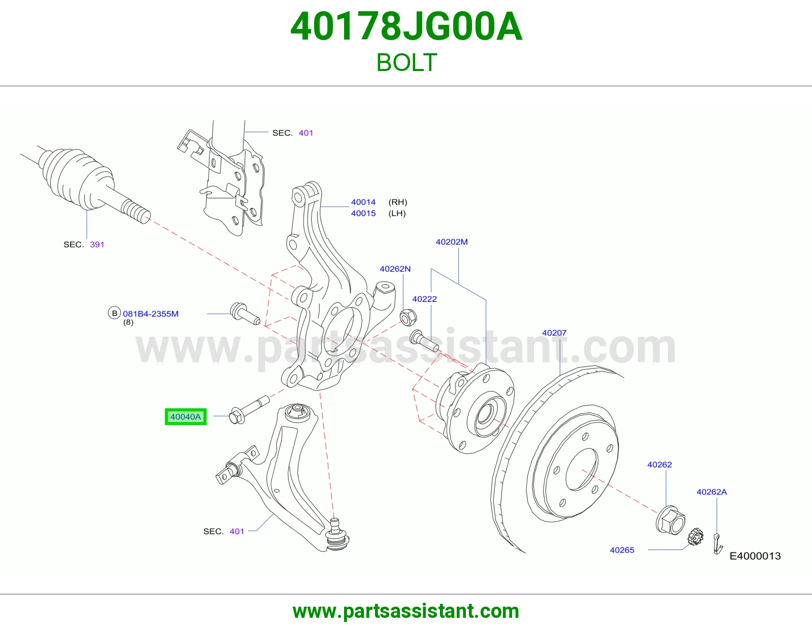 مسمار 40178JG00A