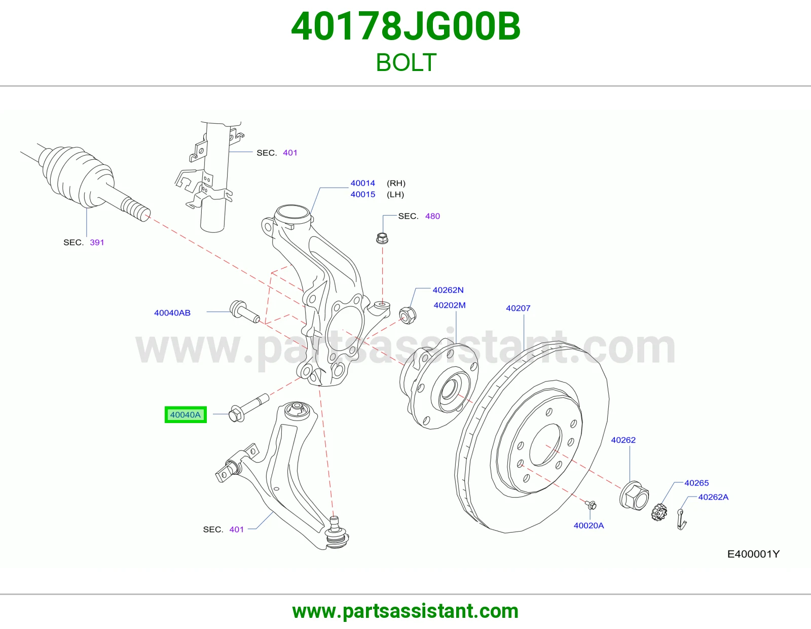 مسمار 40178JG00B