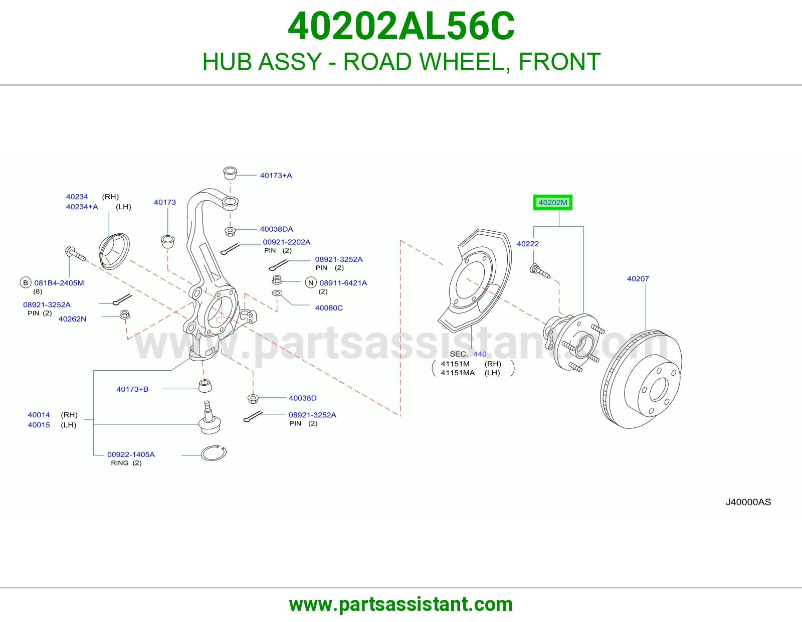 فلنجه كفر امامي 40202AL56C