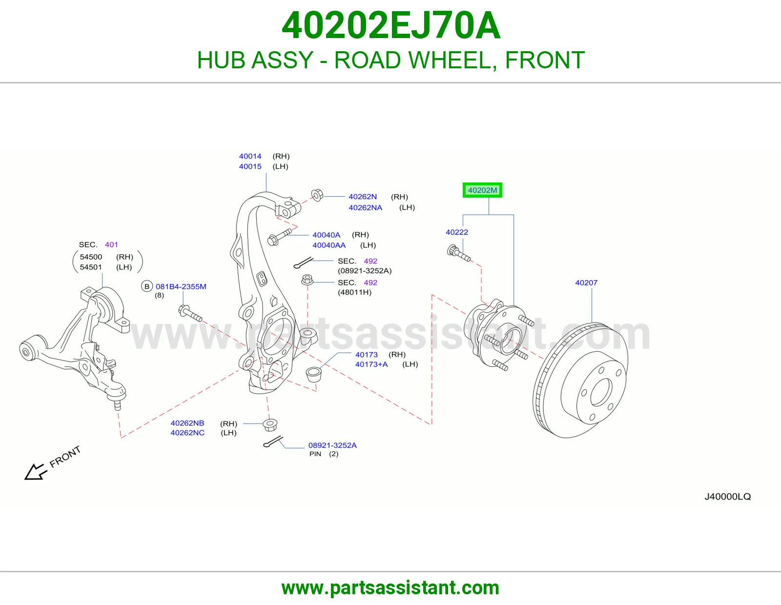 فلنجه كفر امامي 40202EJ70A