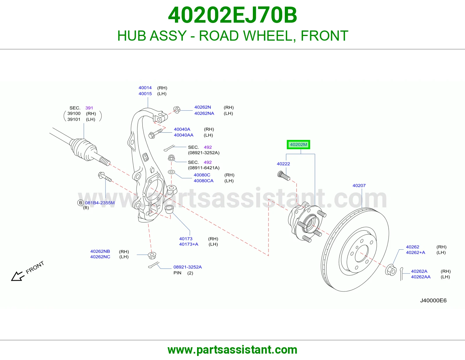 فلنجه كفر امامي 40202EJ70B