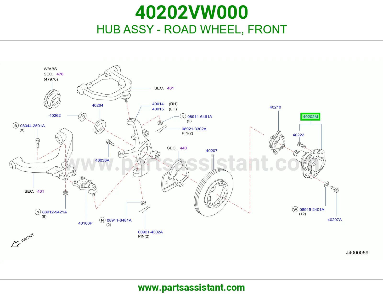 فلنجه كفر امامي 40202VW000