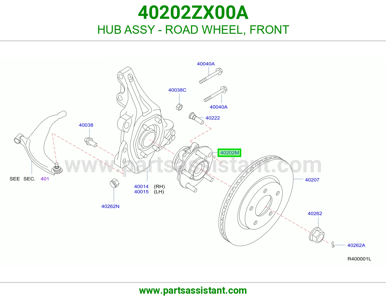 فلنجه كفر امامي 40202ZX00A