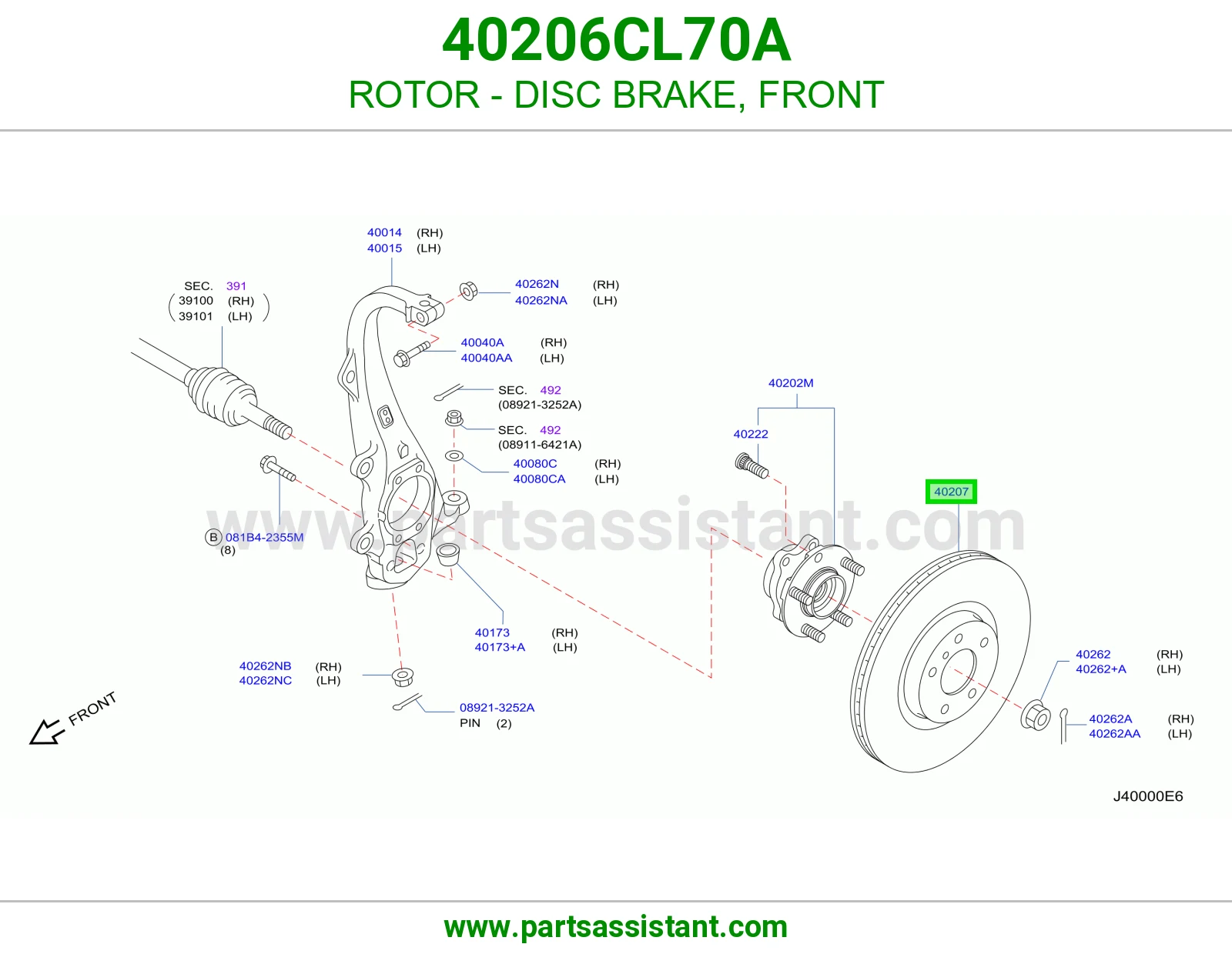 هوب كفر امامي 40206CL70A